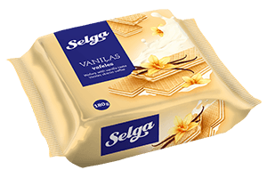 SELGA vanilla-flavored waffles, 180 g