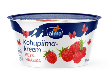 Varškės desertas VALIO ALMA su žemuogėmis, 6%, 150 g (M)