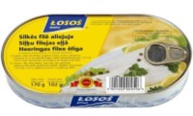 Herring fillets in oil, 170 g, E/O