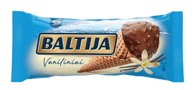 Vanilla ice-cream BALTIJA with chocolate glaze, 140 ml
