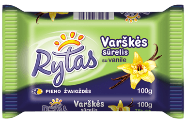Curd cheese RYTAS, with vanilla, 8%, 100 g