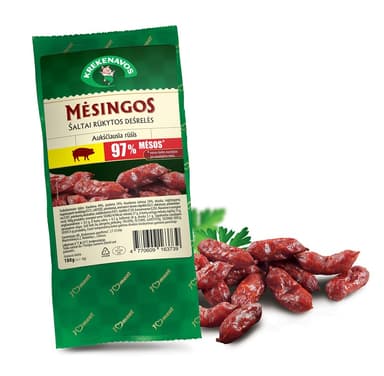 Cold smoked sausages KAI NORISI MĖSOS, 180 g