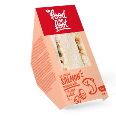 Sandwich SOFT BREAD, with salmon ans egg, 165g
