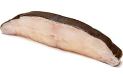Frozen black halibut steaks skin-on, bone-in, 175-225 g, 15%, ~225 g
