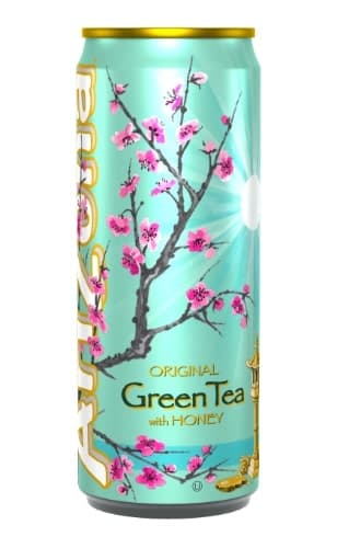 Green tea drink ARIZONA, with honey, 0,33 l D