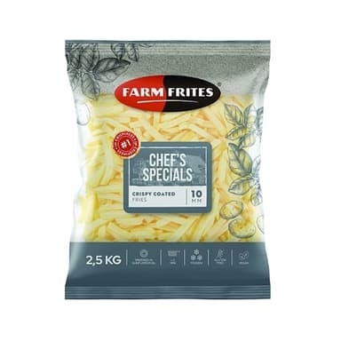 Šaldytos bulvytės FARM FRITES Crispy Coated, 10 mm, 2,5 kg