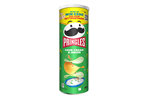 PRINGLES potato chips (sour cream and onion flavor), 165 g
