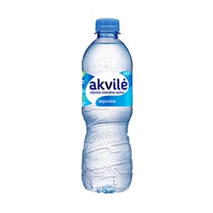 Natural mineral water AKVILE, still, 0,5 l, PET