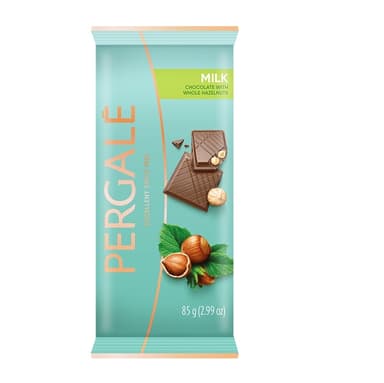 Milk chocolate PERGALĖ, with hazelnuts 85g