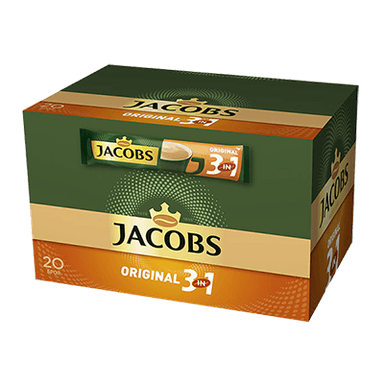 Instant coffee drink JACOBS 3in1, 20 pieces.