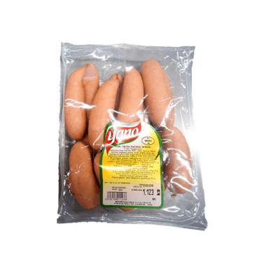 Boiled smoked small pork sausages, ~1.2 kg