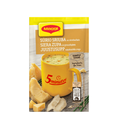 Sriuba MAGGI, tirpi, sūrio, su skrebučiais, 19 g