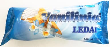 Vanilla flavor ice cream LE2KAS, in a cone, 200 ml/ 100 g