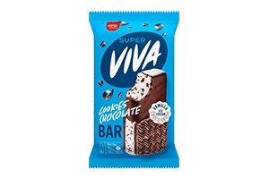 Vanilla edible ice cream with dark chocolate chunks SUPER VIVA COOKIE BAR 90ml