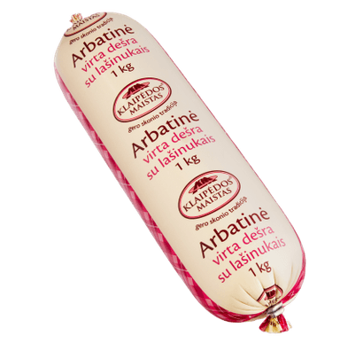 ARBATINĖ boiled sausage with small bacon bits, 1kg