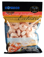 Virtos šaldytos tigrinės krevetės NOWACO EXCLUSIVE be kiautų, 300 g