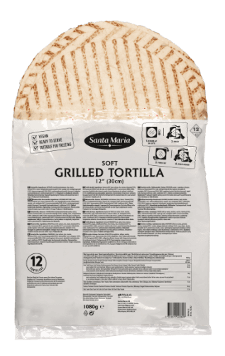Grilled tortillas 12", SANTA MARIA, 30cm, 12 pcs., 1080 g