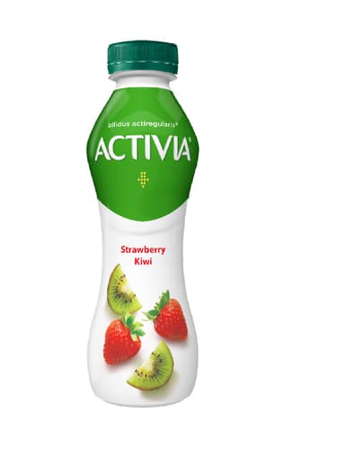 Geriamasis jogurtas, ACTIVIA su braškėmis ir kiviais, 1,6% rieb. 300g