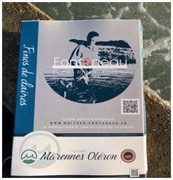 Didžiosios austrės Fines de Claire Marennes-Oléron  Nr 2  1 dėžutė. 24 vnt