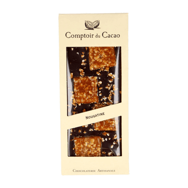 Dark chocolate with nougatine praline 72%