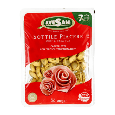 Fresh CAPPELLETTI with Parma ham PROSCIUTTO PARMA DOP