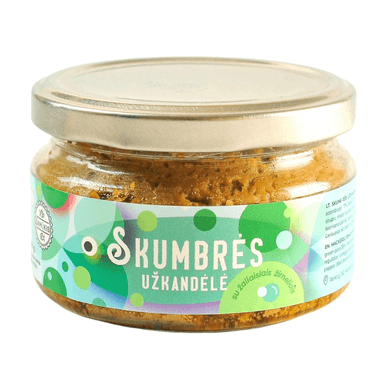 Skumbrės užkandėlė su žaliaisiais žirneliais