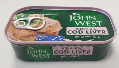 Cod Liver in its own oil JOHN WEST, 121g