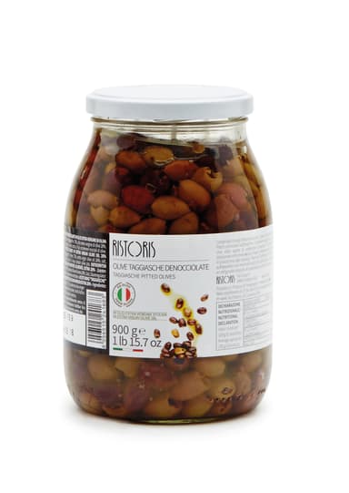 Olives in Taggiasche oil RISTORIS, pitted, 900 g