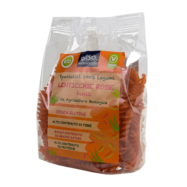 Lęšių makaronai FUSILLI, be glitimo