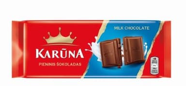 Milk chocolate KARŪNA, 80 g NEW