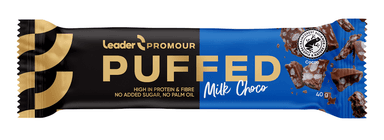 Baltymų batonėlis LEADER Promour Puffed Milk Choco, 40 g