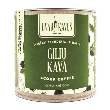 Gilių kava, skrudinta šviežiai ir švelniai