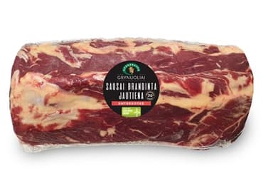 Dry-aged beef entrecote loin without bone "GRYNUOLIAI" in thermovacuum 2.5 kg each