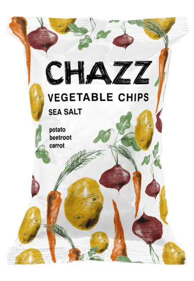 Daržovių traškučiai CHAZZ su jūros druska, 75g