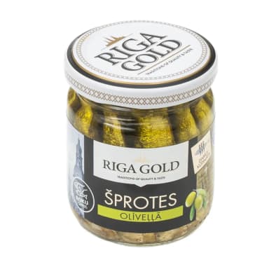 Sprats in olive oil, smoked