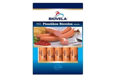 Virtos BIOVELOS, pieniškos dešrelės, 260g