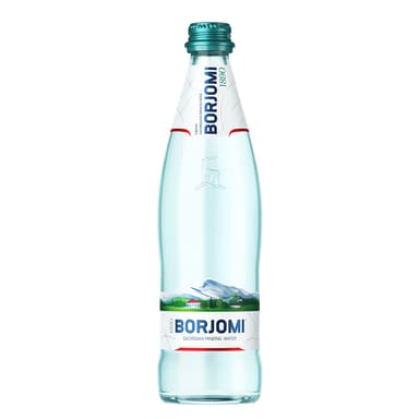 Natūralus mineralinis vanduo BORJOMI, 0,5 l, gazuotas, stiklas D