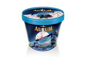 Vanilės skonio plombyras su šilauogių įdaru AURUM, 800 ml