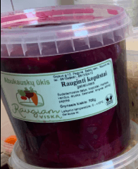 Pickled red cabbages, spicy, cutted, RAUGIAM VISKĄ, 700 g