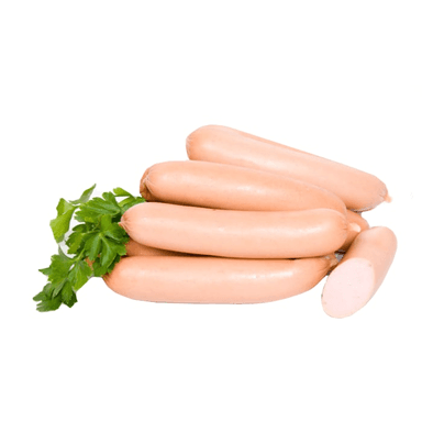 Cooked chicken milk sausages SWEETIE, highest quality