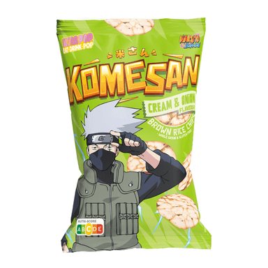 Pūstų rudųjų ryžių traškučiai su svogūnais CREAM & ONION, be glitimo