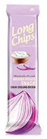 Grietinės ir svogūnų skonio bulvių juostelės LONG CHIPS, 75 g