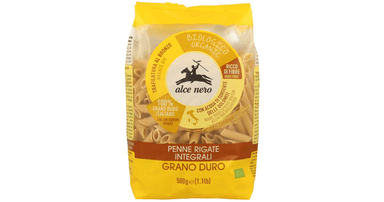 Whole grain wheat PENNE RIGATE pasta, organic