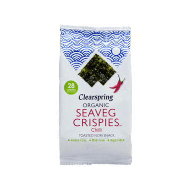 Jūros žolės traškučiai su aitriąja paprika CLEARSPRING, ekologiški