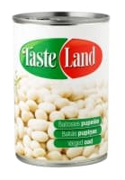 Canned beans TASTE LAND, white, 400 g/ 240 g