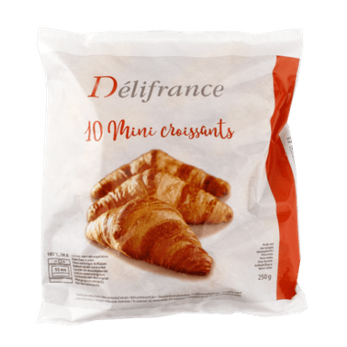 Frozen small butter French croissant DELIFRANCE, 25g x 10 pcs. (M)