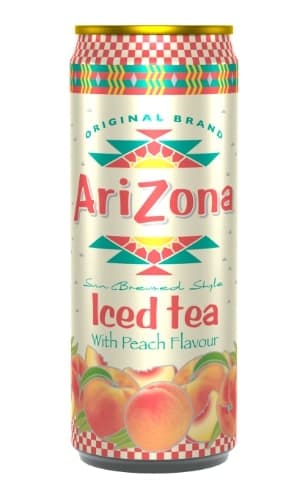 Black tea drink ARIZONA, peach flavor, 0,33 l D