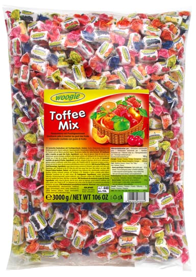 Candies WOOGIE, Toffee mix, 3 kg