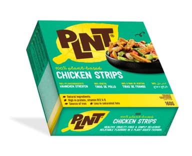 Frozen vegan chicken strips based on PLNT, soy, peas, potatoes 160g