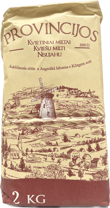 Kvietiniai miltai PROVINCIJOS, 550 D, 2 kg